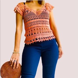 Delusive Boho Open Crochet Poncho